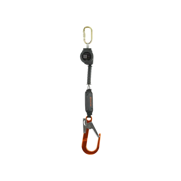 Arreglo de caída de cuerda de alambre de acero con amortiguador de energía